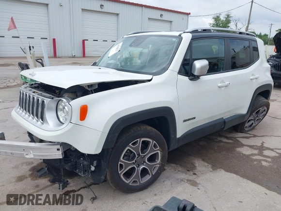 2017 Jeep Renegade Limited с VIN ZACCJBDB3HPG60590, выставлен на аукционе IAAI как лот 42521527 с пробегом 79 455 миль миль и . История ставок и продаж доступна на DreamBid. Изображение 2.