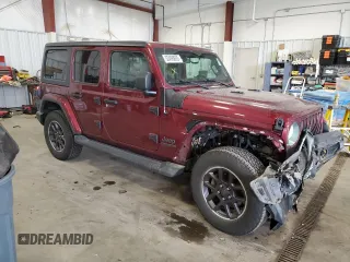 2021 Jeep Wrangler Unlimited Willys with VIN 1C4HJXDN9MW680787, listed as a Copart auction lot 53490605 with 65,122 mi miles and Salvage Title. Bid and sale history available at DreamBid. Image 4.