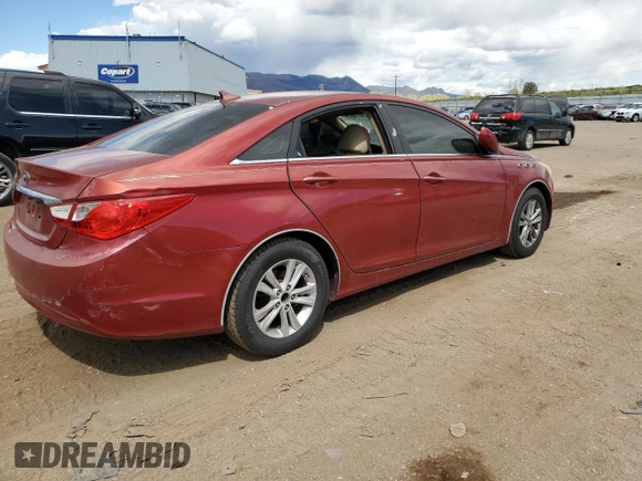 2011 Hyundai Sonata GLS with VIN 5NPEB4AC9BH163722, listed as a Copart auction lot 54074575 with 126,711 mi miles and Salvage Title. Bid and sale history available at DreamBid. Image 3.