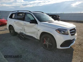2018 Mercedes-Benz GLS 63 AMG with VIN 4JGDF7FE8JB101218, listed as a Copart auction lot 69864824 with 76,109 mi miles and Salvage title. Bid and sale history available at DreamBid. Image 4.