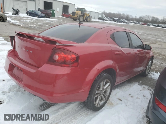 2012 Dodge Avenger SXT Plus with VIN 1C3CDZEG1CN116654, listed as a Copart auction lot 46217135 with Not Provided miles and Salvage Title. Bid and sale history available at carsss.com. Image 3.