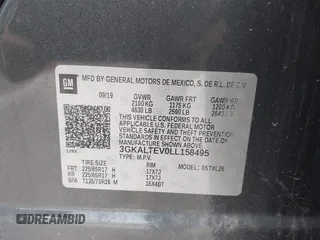2020 GMC Terrain SLE with VIN 3GKALTEV0LL158495, listed as a IAAI auction lot 42583369 with 30,728 mi miles and . Bid and sale history available at DreamBid. Image 9.