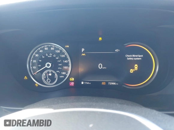 2023 Genesis G70 2.0T z VIN KMTG34TA9PU109174, wystawiony jako IAAI lot #41582887 z przebiegiem 72 996 mil mil oraz . Historia ofert i sprzedaży dostępna na DreamBid. Obrazek 7.