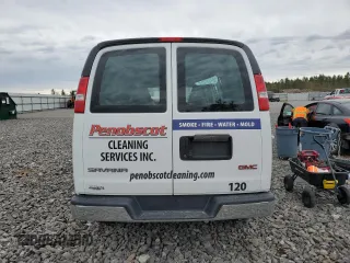 2019 GMC Savana Cargo Van with VIN 1GTW7AFPXK1319936, listed as a Copart auction lot 53840914 with 54,065 mi miles and Salvage Title. Bid and sale history available at carsss.com. Image 6.