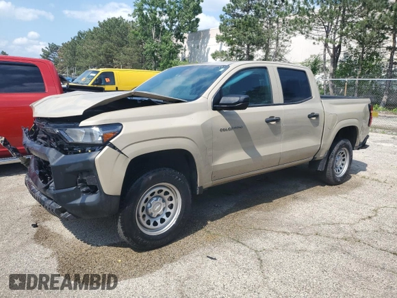 2023 Chevrolet Colorado 2WD Work Truck with VIN 1GCGSBECXP1170474, listed as a Copart auction lot 59870795 with 25,739 mi miles and Clean title. Bid and sale history available at DreamBid. Image 1.