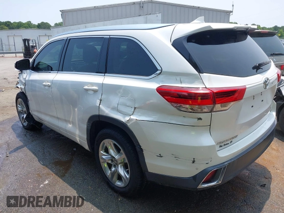 2017 Toyota Highlander Limited with VIN 5TDYZRFH6HS190177, listed as a IAAI auction lot 42398981 with 159,583 mi miles and . Bid and sale history available at DreamBid. Image 3.