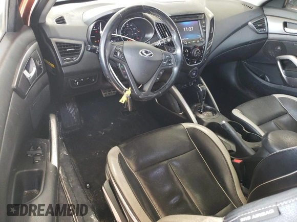 2013 Hyundai Veloster Turbo w/Black Int with VIN KMHTC6AE1DU095888, listed as a Copart auction lot 46693595 with 115,243 mi miles and Salvage Title. Bid and sale history available at carsss.com. Image 8.
