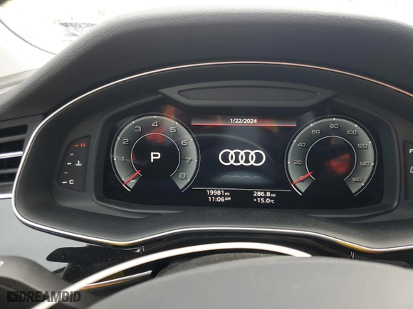 2022 Audi Q8 Premium Plus with VIN WA1EVBF16ND030858, listed as a Copart auction lot 39587974 with 19,981 mi miles. Bid and sale history available at carsss.com. Image 9.