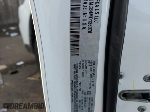 2021 Jeep Cherokee Latitude with VIN 1C4PJMCB4MD136078, listed as a Copart auction lot 43788135 with 78,256 mi miles and Salvage title. Bid and sale history available at DreamBid. Image 14.