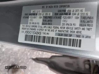 2014 Mazda CX-5 Touring with VIN JM3KE4CY1E0426409, listed as a IAAI auction lot 41924258 with 116,956 mi miles. Bid and sale history available at carsss.com. Image 9.