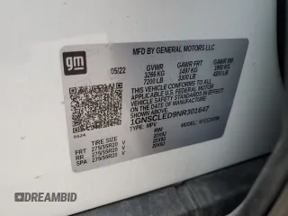 2022 Chevrolet Tahoe Commercial with VIN 1GNSCLED9NR301647, listed as a Copart auction lot 81709524 with 42,407 mi miles and Salvage title. Bid and sale history available at DreamBid. Image 14.