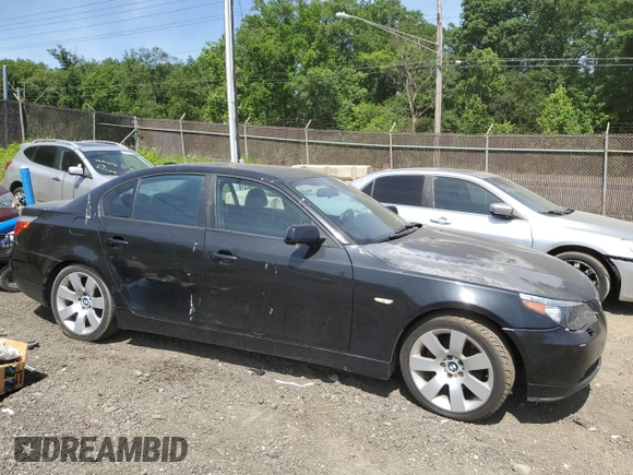 2005 BMW 5 Series 530i z VIN WBANA73515B817408, wystawiony jako Copart lot #57247795 z przebiegiem 201 440 mil mil oraz Szkoda całkowita • Salvage title. Historia ofert i sprzedaży dostępna na DreamBid. Obrazek 4.