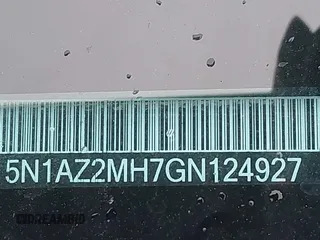 2016 Nissan Murano SL z VIN 5N1AZ2MH7GN124927, wystawiony jako IAAI lot #41965501 z przebiegiem 151 072 mil mil oraz . Historia ofert i sprzedaży dostępna na DreamBid. Obrazek 9.