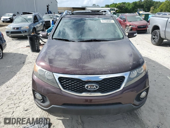 2011 Kia Sorento EX with VIN 5XYKUDA20BG152863, listed as a Copart auction lot 51738585 with 103,817 mi miles and Salvage Title. Bid and sale history available at carsss.com. Image 5.