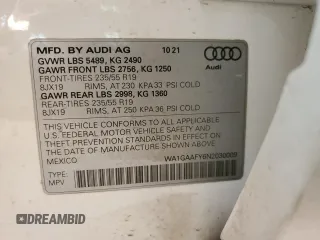 2022 Audi Q5 S line Premium z VIN WA1GAAFY6N2030009, wystawiony jako Copart lot #47274395 z przebiegiem 42 569 mil mil oraz Szkoda całkowita • Salvage title. Historia ofert i sprzedaży dostępna na DreamBid. Obrazek 16.