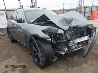 2017 Infiniti QX70 with VIN JN8CS1MW1HM416272, listed as a IAAI auction lot 41542987 with 48,139 mi miles. Bid and sale history available at carsss.com. Image 1.