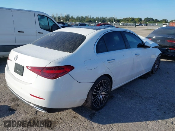 2024 Mercedes-Benz C 300 with VIN W1KAF4GB7RR228867, listed as a IAAI auction lot 41404529 with 9,056 mi miles and . Bid and sale history available at DreamBid. Image 4.