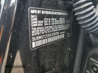 2013 BMW X3 xDrive35i with VIN 5UXWX7C5XDL976795, listed as a Copart auction lot 49900445 with 120,298 mi miles and Non Repairable. Bid and sale history available at DreamBid. Image 14.
