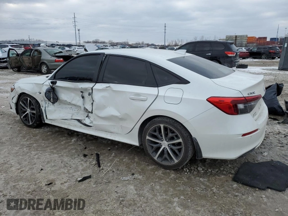 2024 Honda Civic Sedan Touring with VIN 2HGFE1F99RH317843, listed as a Copart auction lot 46222305 with 11,172 mi miles and Salvage Title. Bid and sale history available at carsss.com. Image 2.
