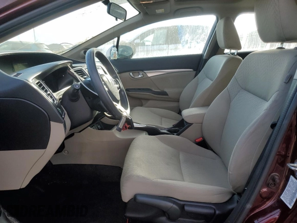 2015 Honda Civic EX with VIN 19XFB2F80FE023355, listed as a Copart auction lot 50503535 with 92,470 mi miles and Salvage Title. Bid and sale history available at DreamBid. Image 7.