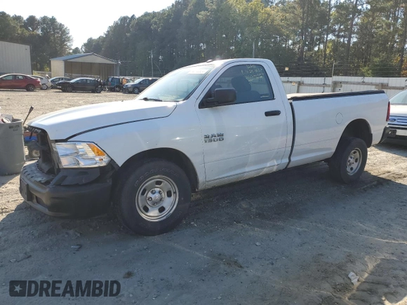 2018 Ram 1500 Tradesman with VIN 3C6JR7DG7JG186490, listed as a Copart auction lot 74712524 with 58,120 mi miles and Salvage title. Bid and sale history available at DreamBid. Image 1.