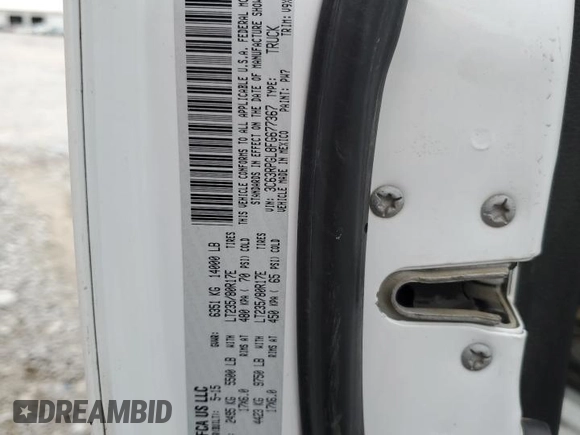 2015 Ram 3500 Tradesman with VIN 3C63RPGL8FG677367, listed as a Copart auction lot 65832834 with 0 mi miles and Salvage Title. Bid and sale history available at carsss.com. Image 12.