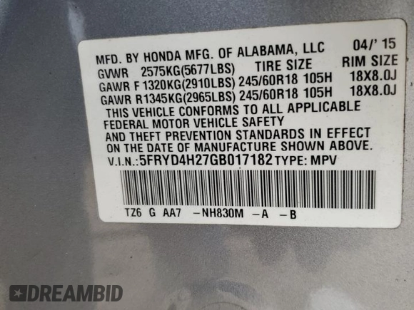 2016 Acura MDX with VIN 5FRYD4H27GB017182, listed as a Copart auction lot 47529635 with 136,170 mi miles and Salvage Title. Bid and sale history available at carsss.com. Image 14.