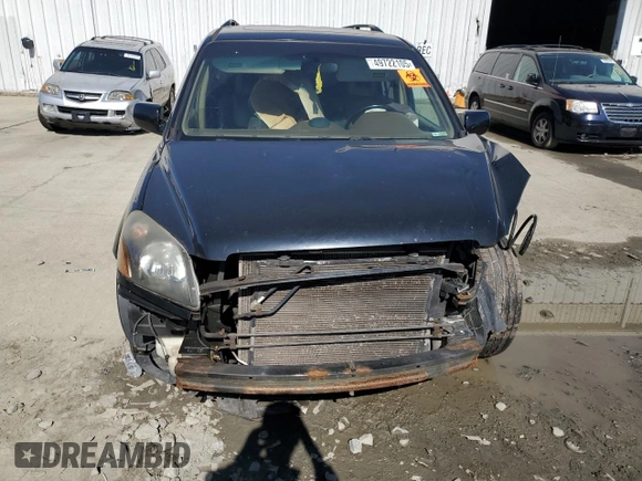 2005 Honda Pilot EX-L with VIN 2HKYF18545H554157, listed as a Copart auction lot 49722105 with 0 mi miles and Salvage Title. Bid and sale history available at carsss.com. Image 5.