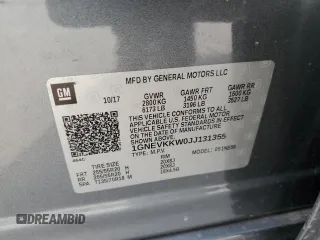 2018 Chevrolet Traverse High Country with VIN 1GNEVKKW0JJ131355, listed as a Copart auction lot 51541225 with 105,886 mi miles and Clean title. Bid and sale history available at DreamBid. Image 13.