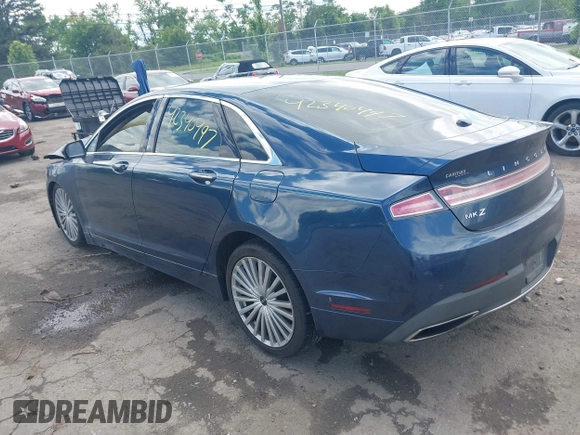 2017 Lincoln MKZ Reserve with VIN 3LN6L5F9XHR624447, listed as a IAAI auction lot 42340497 with Not provided miles and . Bid and sale history available at DreamBid. Image 3.