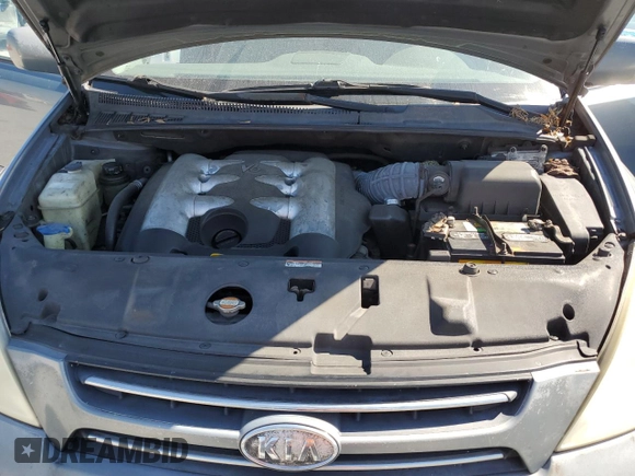 2007 Kia Sedona EX with VIN KNDMB233076166751, listed as a Copart auction lot 50443565 with 216,592 mi miles and Salvage Title. Bid and sale history available at carsss.com. Image 12.