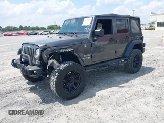 2018 Jeep Wrangler Unlimited Sport with VIN 1C4BJWDG4JL814233, listed as a IAAI auction lot 42112347 with 104,113 mi miles and . Bid and sale history available at DreamBid. Image 17.
