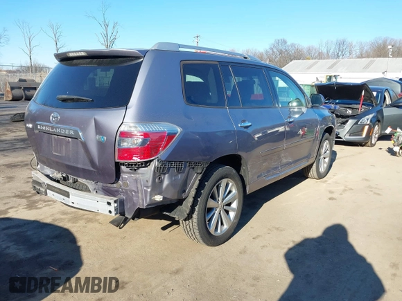 2009 Toyota Highlander Hybrid with VIN JTEEW41A092032916, listed as a IAAI auction lot 41646678 with 75,858 mi miles. Bid and sale history available at carsss.com. Image 4.