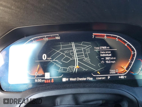 2022 BMW 4 Series 430i with VIN WBA63AV0XNFM13254, listed as a Copart auction lot 45221025 with 27,905 mi miles and Salvage title. Bid and sale history available at DreamBid. Image 9.