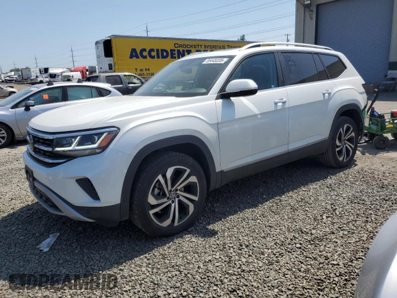 2023 Volkswagen Atlas SEL z VIN 1V2BR2CA6PC555170, wystawiony jako Copart lot #55445335 z przebiegiem 20 243 mil mil oraz Szkoda całkowita • Salvage title. Historia ofert i sprzedaży dostępna na DreamBid. Obrazek 1.