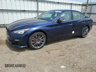 2023 Infiniti Q50 Red Sport 400 z VIN JN1FV7DR4PM590769, wystawiony jako Copart lot #55035975 z przebiegiem 16 355 mil mil oraz Szkoda całkowita • Salvage title. Historia ofert i sprzedaży dostępna na DreamBid. Obrazek 1.
