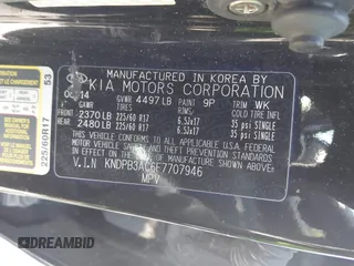2015 Kia Sportage LX with VIN KNDPB3AC6F7707946, listed as a IAAI auction lot 41798289 with Not Provided miles and . Bid and sale history available at carsss.com. Image 9.