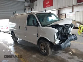 2023 Chevrolet Express Cargo Van with VIN 1GCWGAFP6P1250363, listed as a IAAI auction lot 41900880 with 38,474 mi miles. Bid and sale history available at carsss.com. Image 1.