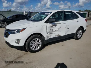 2019 Chevrolet Equinox LS with VIN 3GNAXHEV0KS663641, listed as a Copart auction lot 45032205 with 55,880 mi miles and Salvage Title. Bid and sale history available at carsss.com. Image 1.