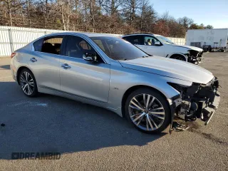 2018 Infiniti Q50 3.0t LUXE with VIN JN1EV7AR6JM610365, listed as a Copart auction lot 85545534 with 0 mi miles and Non Repairable. Bid and sale history available at carsss.com. Image 4.