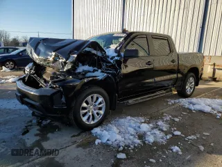 2019 Chevrolet Silverado 1500 Custom with VIN 1GCUYBEF2KZ221374, listed as a Copart auction lot 87605335 with 127,260 mi miles and Salvage Title. Bid and sale history available at DreamBid. Image 1.