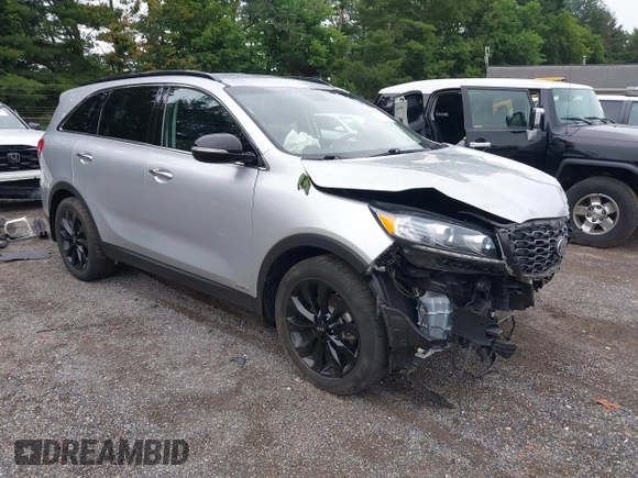 2019 Kia Sorento LX with VIN 5XYPGDA54KG588767, listed as a IAAI auction lot 42683621 with 90,395 mi miles and . Bid and sale history available at DreamBid. Image 1.