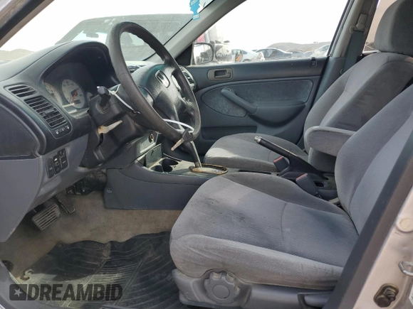 2002 Honda Civic EX with VIN 1HGES26782L051944, listed as a Copart auction lot 47958055 with 286,468 mi miles and Salvage Title. Bid and sale history available at DreamBid. Image 7.