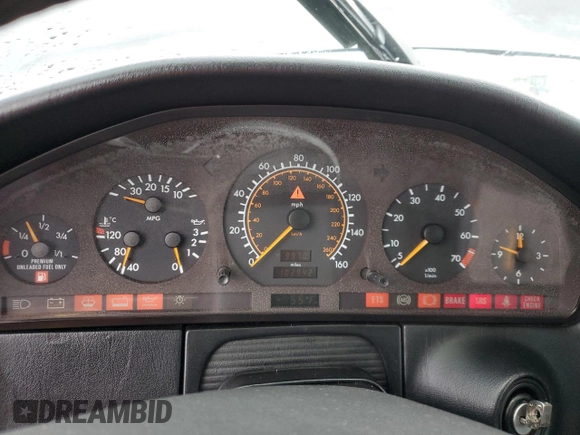 1995 Mercedes-Benz S 320 with VIN WDBGA32E5SA274778, listed as a Copart auction lot 45676305 with 102,942 mi miles and Salvage Title. Bid and sale history available at DreamBid. Image 9.