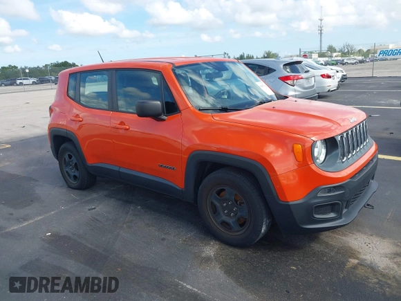 2017 Jeep Renegade Sport with VIN ZACCJAAB6HPF88556, listed as a IAAI auction lot 42687364 with 87,120 mi miles and . Bid and sale history available at DreamBid. Image 1.