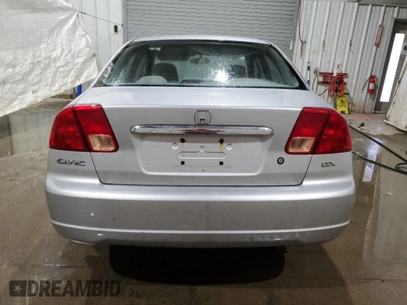 2001 Honda Civic DX with VIN 2HGES162X1H527248, listed as a Copart auction lot 84811674 with 132,592 mi miles and Salvage Title. Bid and sale history available at carsss.com. Image 6.