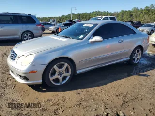2005 Mercedes-Benz CLK 500 with VIN WDBTJ75J05F139522, listed as a Copart auction lot 80596524 with 95,997 mi miles and Salvage Title. Bid and sale history available at DreamBid. Image 1.