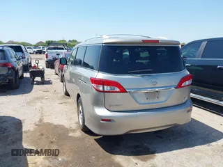 2012 Nissan Quest SL with VIN JN8AE2KP9C9043431, listed as a IAAI auction lot 41864134 with 186,514 mi miles. Bid and sale history available at carsss.com. Image 3.