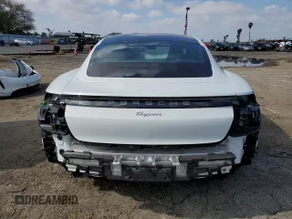 2024 Porsche Taycan with VIN WP0AA2Y1XRSA12641, listed as a Copart auction lot 44576355 with 4,449 mi miles and Salvage Title. Bid and sale history available at DreamBid. Image 6.