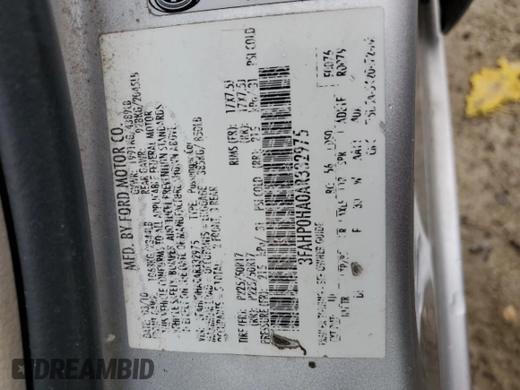 2010 Ford Fusion SE with VIN 3FAHP0HA0AR332975, listed as a Copart auction lot 49963735 with 243,356 mi miles and Salvage Title. Bid and sale history available at carsss.com. Image 12.